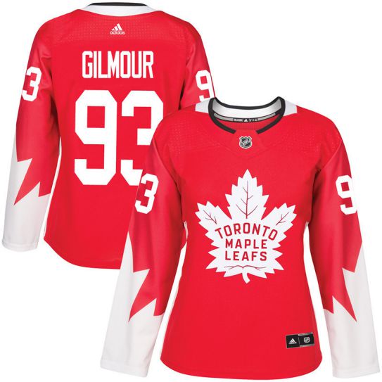 2017 NHL Toronto Maple Leafs women #93 Doug Gilmour red jersey